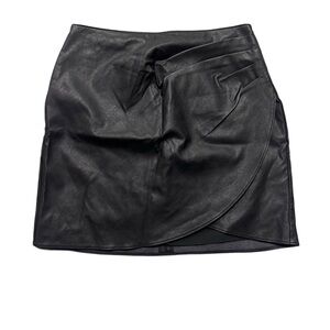 Abercrombie & Fitch Black Leather Mini Skirt